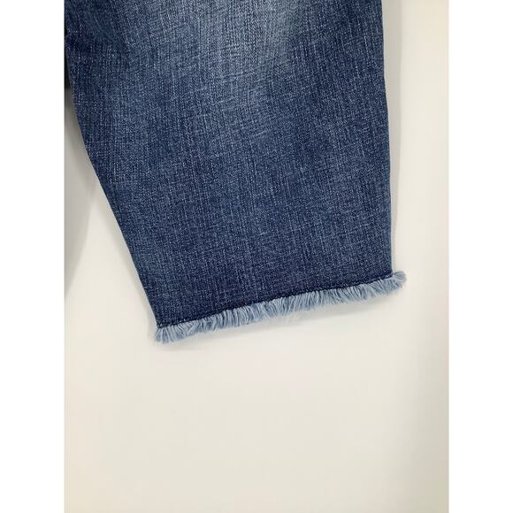 KUT from the Kloth Womens 0 Comrade Blue Sophie Bermuda Jean Shorts Denim O16-12 - Picture 6 of 9